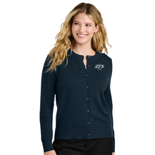 Load image into Gallery viewer, APPAREL/Outerwear - Port Authority Ladies' Easy Care Crewneck Cardigan Sweater - ZFR
